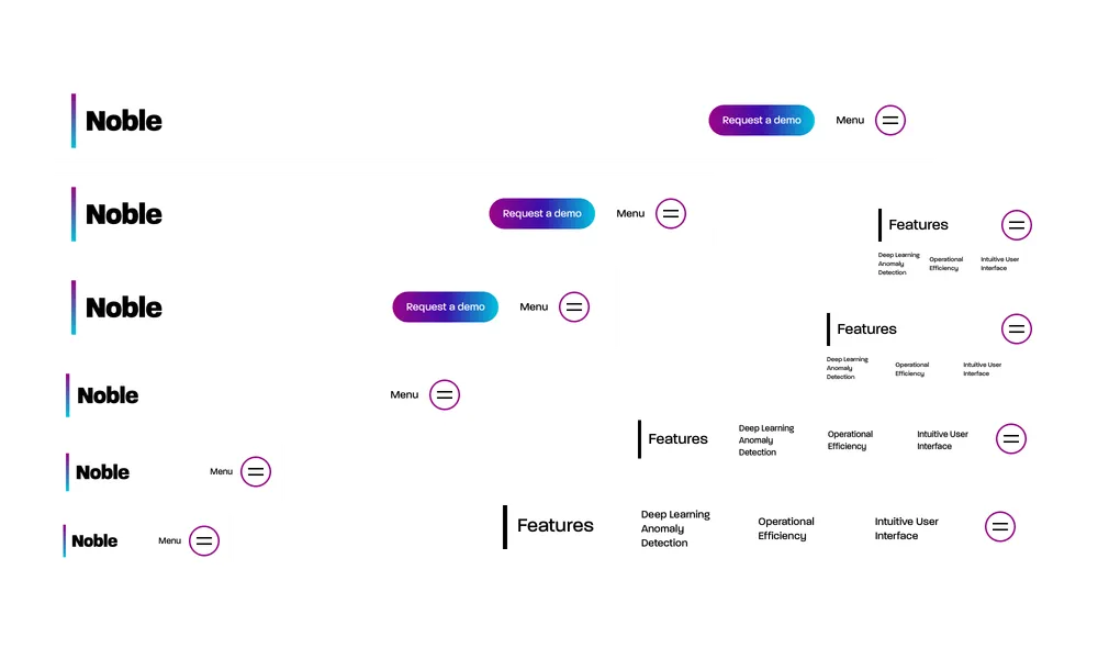 Responsive design for navigation elements